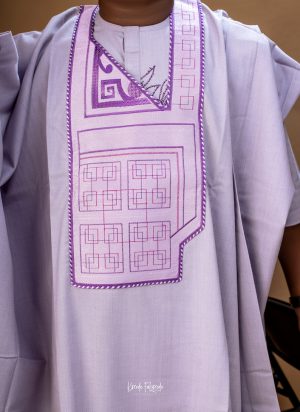 Lilac Elegant Agbada