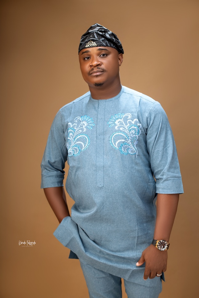 Stone Wash Blue Floral Kaftan