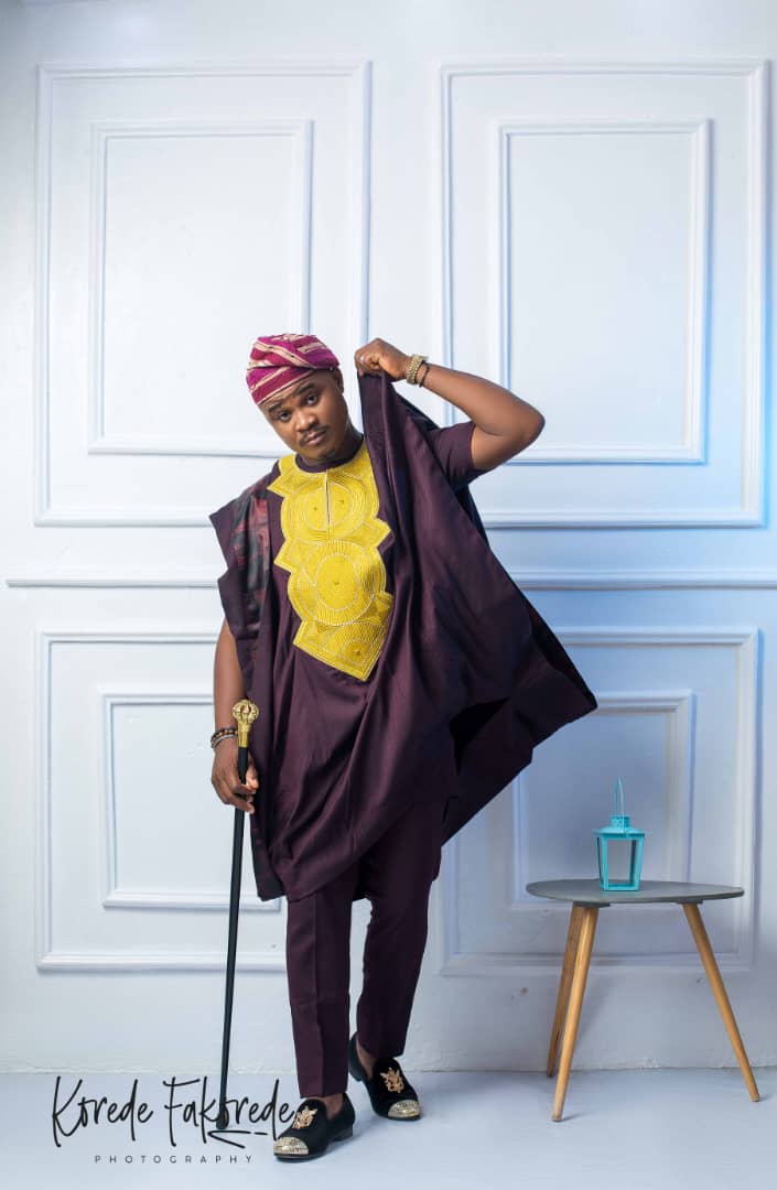 D Shodamo Burgundy Agbada - Image 2