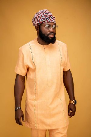 Orange Laced Kaftan